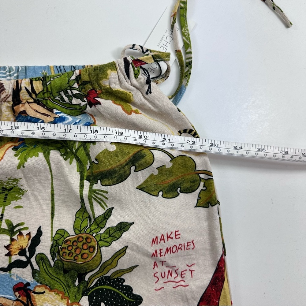 Rachel Zoe Cream Tropical Print Wide Leg Pants - Picture 8 of 10